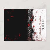 Carte Postale Halloween DOSSIER PlaceCard Splattered Names (Dos)
