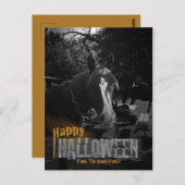 Carte Postale Halloween du cheval fantôme (Devant / Derrière)