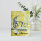 Carte Postale Halloween du crâne vintage mixte (Debout devant)