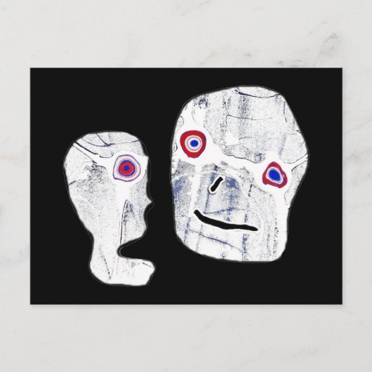 Carte Postale Halloween durable x Pierre Aliens zombies (Devant)