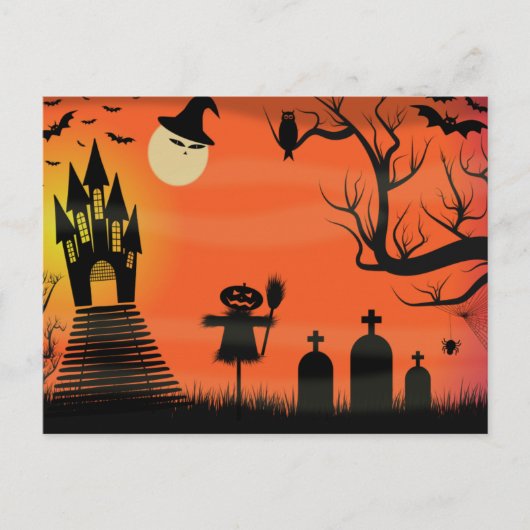 Carte postale Halloween éffrayant (Devant)