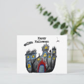 Carte postale Halloween Éffrayant Catsle (Debout devant)