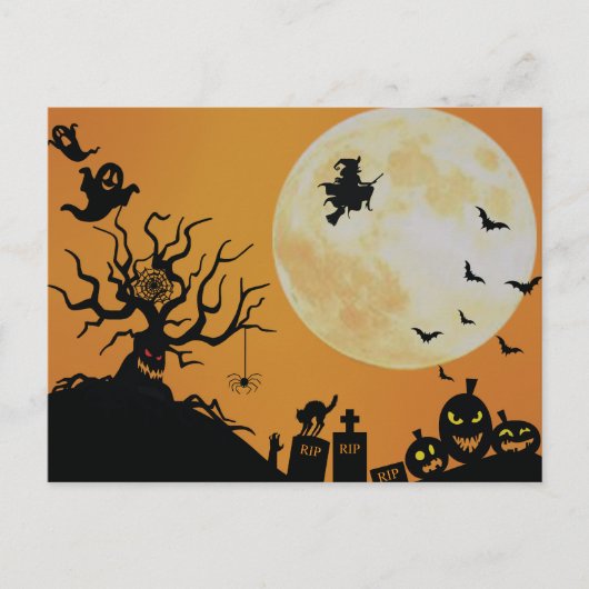 Carte Postale Halloween Éffrayant Fun (Devant)