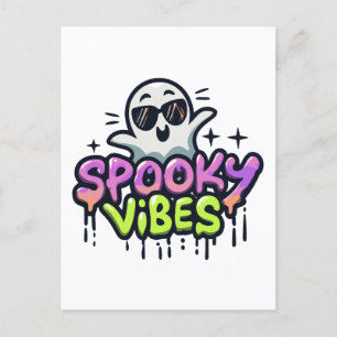 Carte Postale Halloween éffrayant Vibes