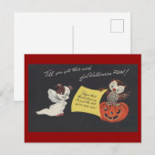 Carte Postale Halloween Éffrayant vintage 10 (Devant / Derrière)