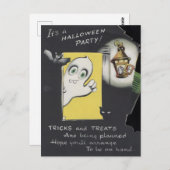 Carte Postale Halloween Éffrayant vintage 3 (Devant / Derrière)