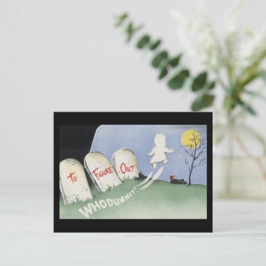 Carte Postale Halloween Éffrayant vintage 8 (Debout devant)