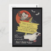 Carte Postale Halloween Éffrayant vintage 9 (Devant / Derrière)