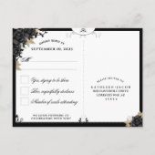 Carte postale Halloween Elegante RSVP correspondan (Dos)