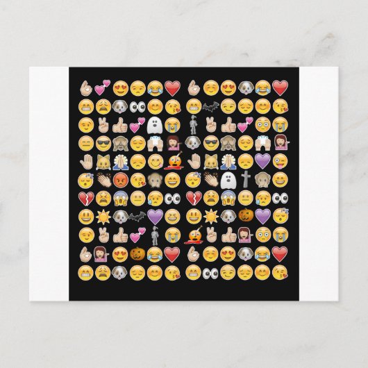 Carte Postale halloween emoji (Devant)