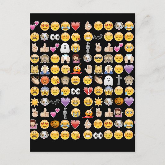 Carte Postale halloween emoji (Devant)