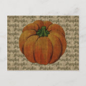 Carte postale Halloween et automne Citrouille Vint (Devant)