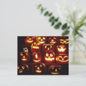 Carte postale Halloween Expressions citrouilles (Debout devant)