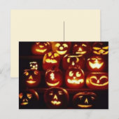 Carte postale Halloween Expressions citrouilles (Devant / Derrière)