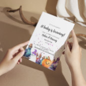 Carte postale Halloween faire-part grossesse