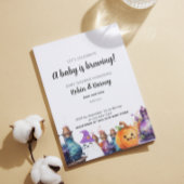 Carte postale Halloween faire-part grossesse