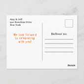 Carte Postale Halloween Fancy Dress Party sorcière Ghost Orange (Dos)