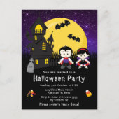 Carte Postale Halloween Fancy Robe Party Vampires violet (Devant)