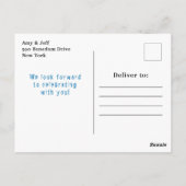 Carte Postale Halloween Fancy Robe Party Werewolf Bleu (Dos)