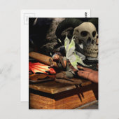 Carte Postale Halloween Fée et crâne (Devant / Derrière)