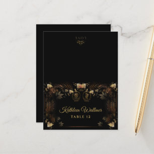 Carte postale Halloween FOLDING Golden Skeleton Na