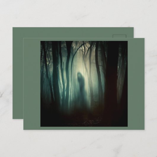Carte Postale Halloween - Forêt hantée 4 (Devant / Derrière)