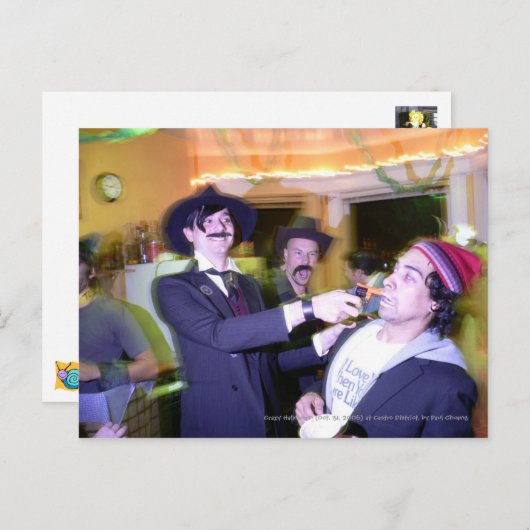 Carte Postale Halloween fou... (Devant / Derrière)