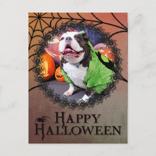 Carte Postale Halloween - Français Bulldog - Spike (Devant)