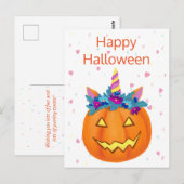 Carte postale Halloween Funny Jack-o'-lantern Citr (Devant / Derrière)