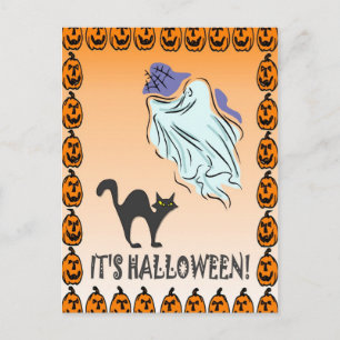 Carte Postale Halloween ghoométrique