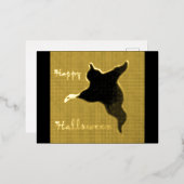 Carte postale Halloween Ghost Cartoon Gold Foil (Recto/Verso)