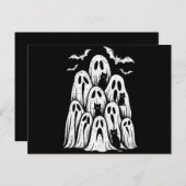 Carte Postale Halloween Ghost Chats Lover automne Éffrayante sai (Devant / Derrière)