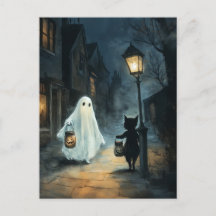 Halloween Ghost et Rencontre de chat