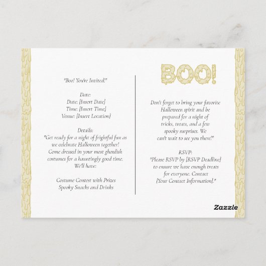 Carte Postale Halloween Ghosts (Dos)