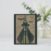 Carte Postale Halloween Ghoul Bats Owl Stars (Debout devant)