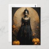 Carte Postale Halloween Gothic Girl (Devant / Derrière)