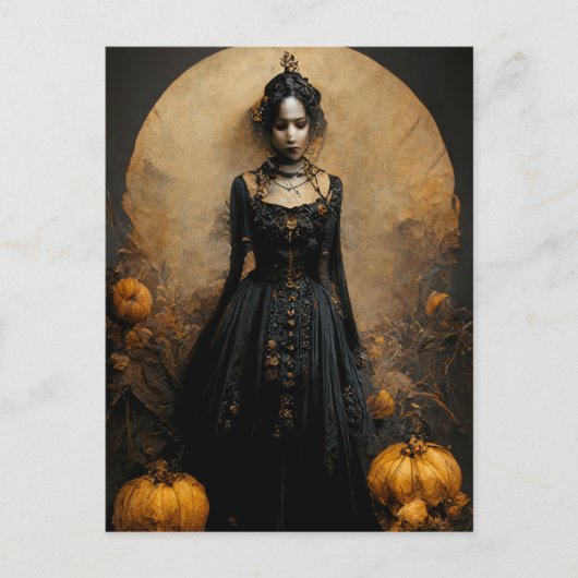 Carte Postale Halloween Gothic Girl (Devant)