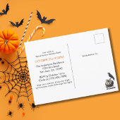 Carte Postale Halloween gothique du corbeau éffrayant de faucheu