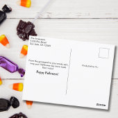 Carte Postale Halloween gothique gothique pour enfants éffrayant