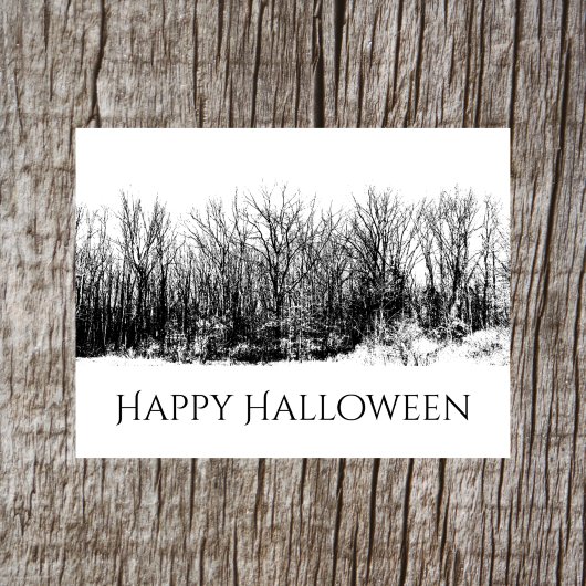 Carte Postale Halloween Gothique Noir Blanc Déplaisant