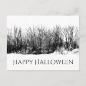 Carte Postale Halloween Gothique Noir Blanc Déplaisant (Devant)