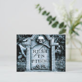Carte Postale Halloween Gravestone Grave (Debout devant)