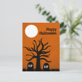 Carte Postale Halloween Graveyard, orange (Debout devant)