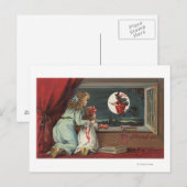 Carte Postale Halloween GreetingWitch from the Window (Devant / Derrière)