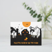 Carte Postale Halloween hanté sur la ferme (Debout devant)