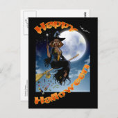 Carte postale Halloween Happy Witch (Devant / Derrière)