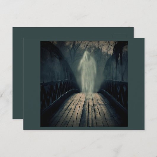 Carte Postale Halloween - Haunted Bridge 2 (Devant / Derrière)