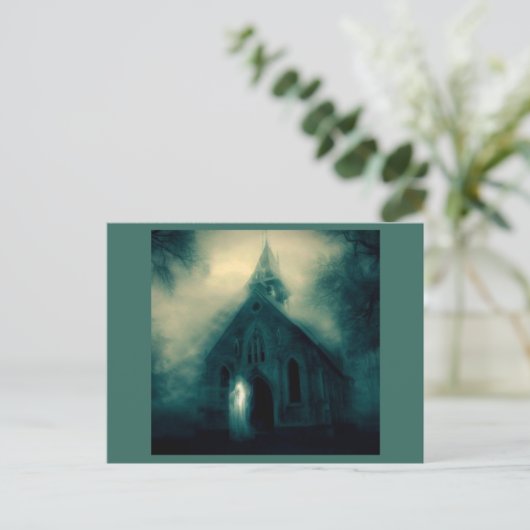 Carte Postale Halloween - Haunted Church 4 (Debout devant)