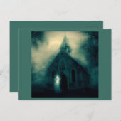 Carte Postale Halloween - Haunted Church 4 (Devant / Derrière)