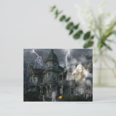 Carte Postale Halloween Haunween Maison Sortez Tandis Que Vous P (Debout devant)